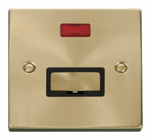 Click Scolmore - Click Deco 13A Fused Ingot Connection Unit With Neon Black (VPSB753BK)