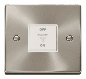 Click Scolmore - Click Deco 10A 3 Pole Fan Isolation Plate Switch (VPSC020WH)