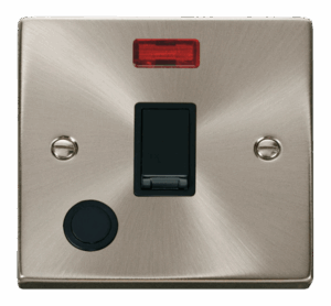 Click Scolmore - Click Deco 20A 1 Gang Dp Switch With Flex Outlet And Neon Black (VPSC023BK)