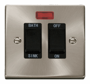 Click Scolmore - Click Deco 20A Dp Sink/Bath Switch Black (VPSC024BK)