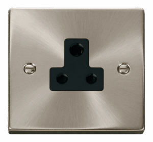 Click Scolmore - Click Deco 5A Round Pin Socket Outlet Black (VPSC038BK)