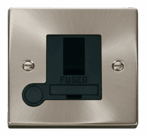 Click Scolmore - Click Deco 13A Fused Switched Connection Unit With Flex Outlet Black (VPSC051BK)