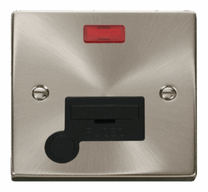 Click Scolmore - Click Deco 13A Fused Connection Unit With Flex Outlet & Neon Black (VPSC053BK)