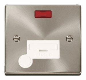 Click Scolmore - Click Deco 13A Fused Connection Unit With Flex Outlet & Neon White (VPSC053WH)