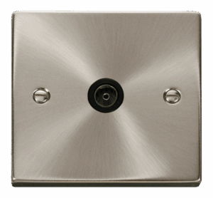 Click Scolmore - Click Deco Single Coaxial Socket Outlet Black (VPSC065BK)