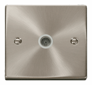 Click Scolmore - Click Deco Single Coaxial Socket Outlet White (VPSC065WH)
