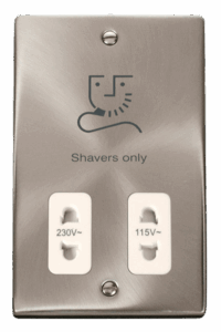 Click Scolmore - Click Deco Dual Voltage Shaver Socket Outlet 115/230V White (VPSC100WH)