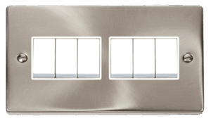 Click Scolmore - Click Deco 6 Gang 2 Way 10Ax Switch White (VPSC105WH)