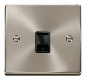 Click Scolmore - Click Deco Single Rj11 Socket (Ireland/Usa) Black (VPSC115BK)