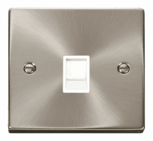 Click Scolmore - Click Deco Single Rj11 Socket (Ireland/Usa) White (VPSC115WH)