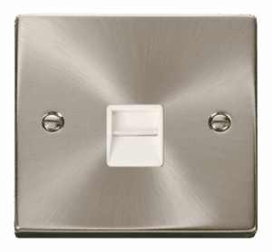 Click Scolmore - Click Deco Single Telephone Socket Outlet Secondary White (VPSC125WH)