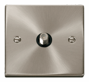 Click Scolmore - Click Deco 1 Gang Satellite Socket Outlet Black (VPSC156BK)