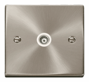 Click Scolmore - Click Deco Single Isolated Coaxial Socket Outlet White (VPSC158WH)