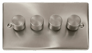 Click Scolmore - Click Deco Vpsc 4Gang 2Way 100W Led Dimmer Switch (VPSC164)