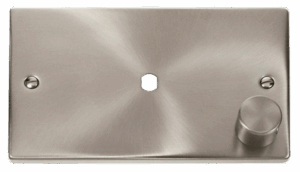Click Scolmore - Click Deco 2 Gang Plate Single Aperture (1000W Max) (VPSC185)