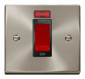 Click Scolmore - Click Deco 1 Gang 45A Dp Switch With Neon Black (VPSC201BK)