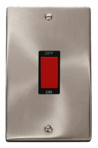 Click Scolmore - Click Deco 2 Gang 45A Dp Switch Black (VPSC202BK)