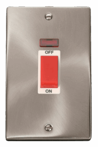 Click Scolmore - Click Deco 2 Gang 45A Dp Switch With Neon White (VPSC203WH)