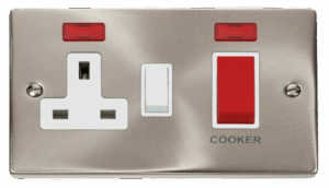 Click Scolmore - Click Deco 45A Dp Switch 13A Switched Socket & Neons (2) White (VPSC205WH)
