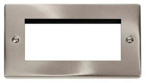 Click Scolmore - Click Deco Double Plate (Quad Media Module Aperture) (VPSC312)