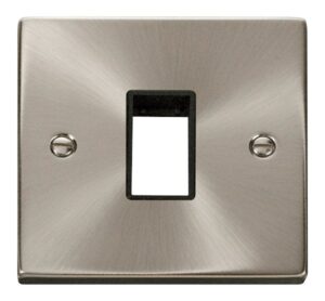 Click Scolmore - Click Deco 1 Gang Plate Single Aperture Black (VPSC401BK)