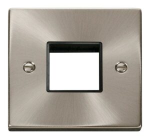 Click Scolmore - Click Deco 1 Gang Plate Twin Aperture Black (VPSC402BK)