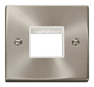 Click Scolmore - Click Deco 1 Gang Plate Twin Aperture White (VPSC402WH)