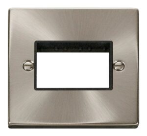 Click Scolmore - Click Deco 1 Gang Plate Triple Aperture Black (VPSC403BK)