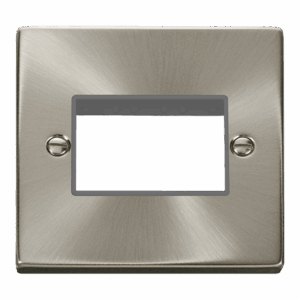 Click Scolmore - Click Deco 1 Gang Minigrid© Unfurnished Plate 3 Apertures (VPSC403GY)
