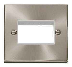 Click Scolmore - Click Deco 1 Gang Plate Triple Aperture White (VPSC403WH)