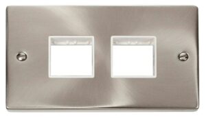 Click Scolmore - Click Deco 2 Gang Plate (2 X 2) Aperture White (VPSC404WH)