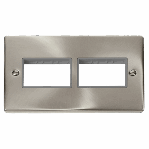 Click Scolmore - Click Deco 2 Gang Minigrid© Unfurnished Plate 2 X 3 Apertures (VPSC406GY)
