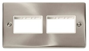 Click Scolmore - Click Deco 2 Gang Plate (3 X 3) Aperture White (VPSC406WH)