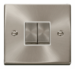 Click Scolmore - Click Deco 2 Gang 2 Way Ingot 10Ax Switch White (VPSC412WH)