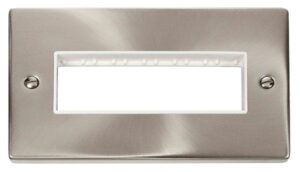 Click Scolmore - Click Deco 2 Gang Plate 6 In-Line Aperture White (VPSC426WH)