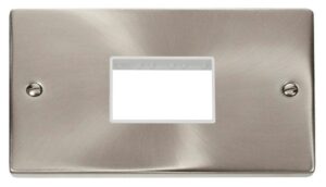 Click Scolmore - Click Deco Double Minigrid Plate Triple Aperture White (VPSC432WH)