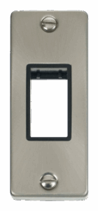 Click Scolmore - Click Deco Single Architrave Plate & Aperture Black (VPSC471BK)