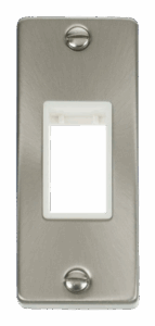 Click Scolmore - Click Deco Single Architrave Plate & Aperture White (VPSC471WH)