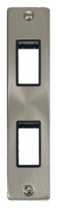 Click Scolmore - Click Deco Double Architrave Plate & Aperture Black (VPSC472BK)