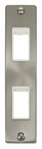 Click Scolmore - Click Deco Double Architrave Plate & Aperture White (VPSC472WH)