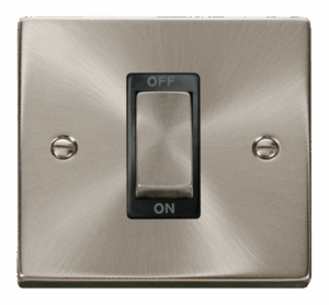 Click Scolmore - Click Deco Ingot 1 Gang 45A Dp Switch Black (VPSC500BK)