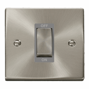 Click Scolmore - Click Deco 50A Ingot 1 Gang Double Pole Plate Switch (VPSC500GY)