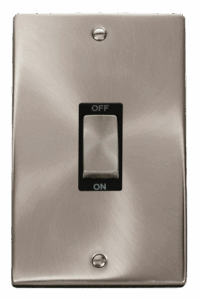 Click Scolmore - Click Deco Ingot 2 Gang 45A Dp Switch Black (VPSC502BK)