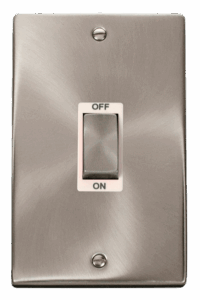 Click Scolmore - Click Deco Ingot 2 Gang 45A Dp Switch White (VPSC502WH)