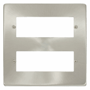 Click Scolmore - Click Deco 12 Minigrid Module Plate Satin Chrome (VPSC512)