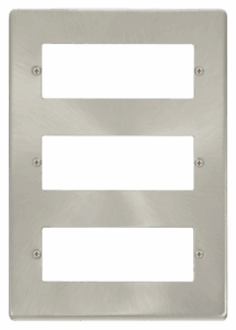 Click Scolmore - Click Deco 18 Minigrid Module Plate Satin Chrome (VPSC518)
