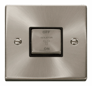 Click Scolmore - Click Deco 10A Ingot 3 Pole Fan Isolation Plate Switch (VPSC520BK)