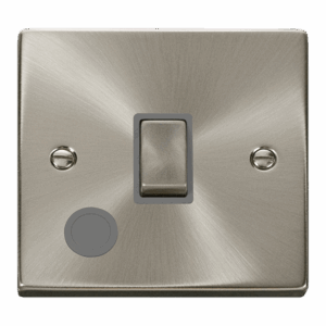 Click Scolmore - Click Deco 20A Ingot Double Pole Plate Switch With Optional Flex Outlet (VPSC522GY)