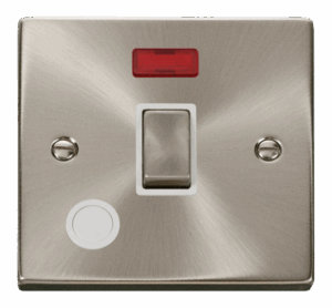 Click Scolmore - Click Deco 20A 1 Gang Dp Ingot Switch With Flex Outlet And Neon White (VPSC523WH)