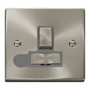 Click Scolmore - Click Deco 13A Ingot Double Pole Switched Fused Connection Unit With Optional Flex Outlet (VPSC551GY)